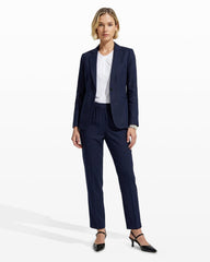 One-Button Linen Blend Jacket - Anne Klein DISTANT MOUNTAIN