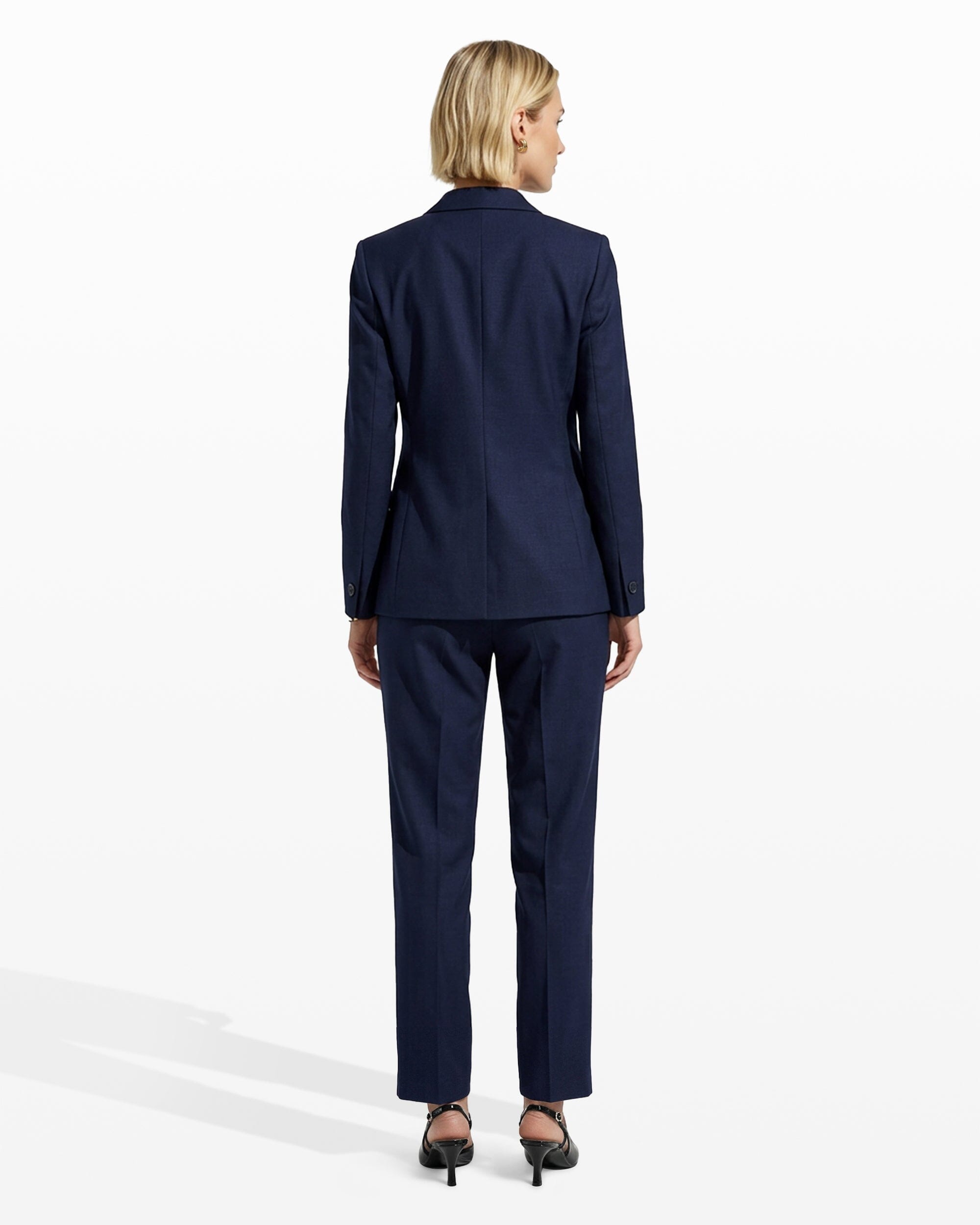 One-Button Linen Blend Jacket - Anne Klein DISTANT MOUNTAIN
