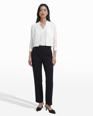 Sheer Stripe Three-Quarter Shrug - Anne Klein WHITE DOVE