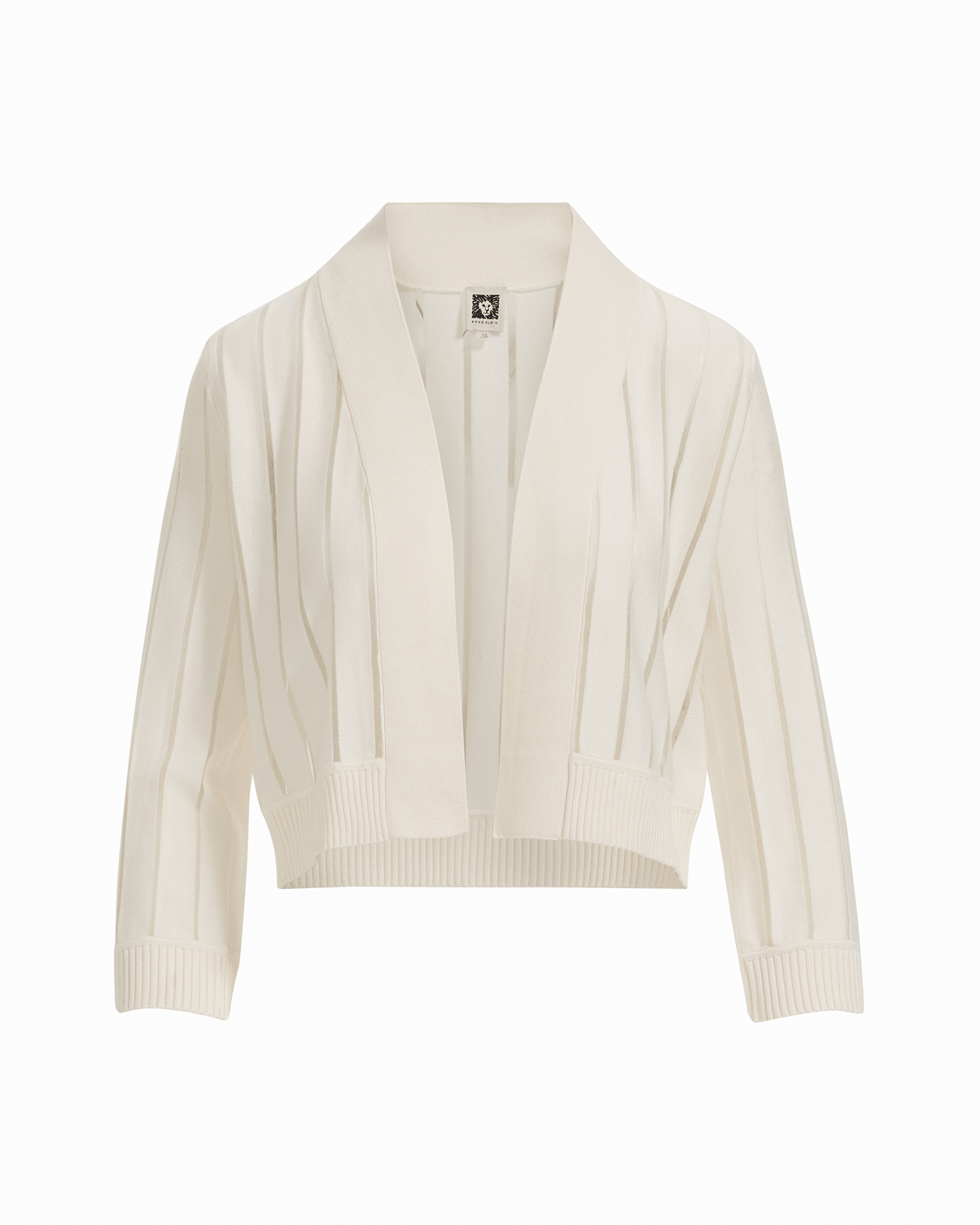 Sheer Stripe Three-Quarter Shrug - Anne Klein WHITE DOVE