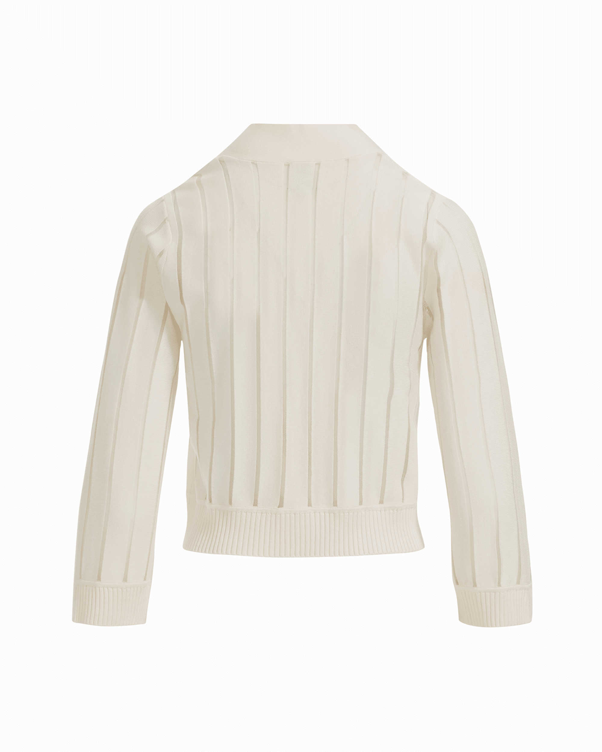 Sheer Stripe Three-Quarter Shrug - Anne Klein WHITE DOVE