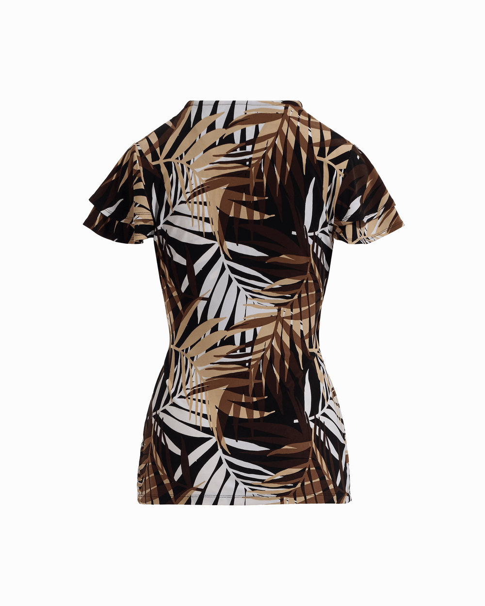 Leo Wrap Top with Flutter Sleeves - Anne Klein ANNE BLACK MULTI