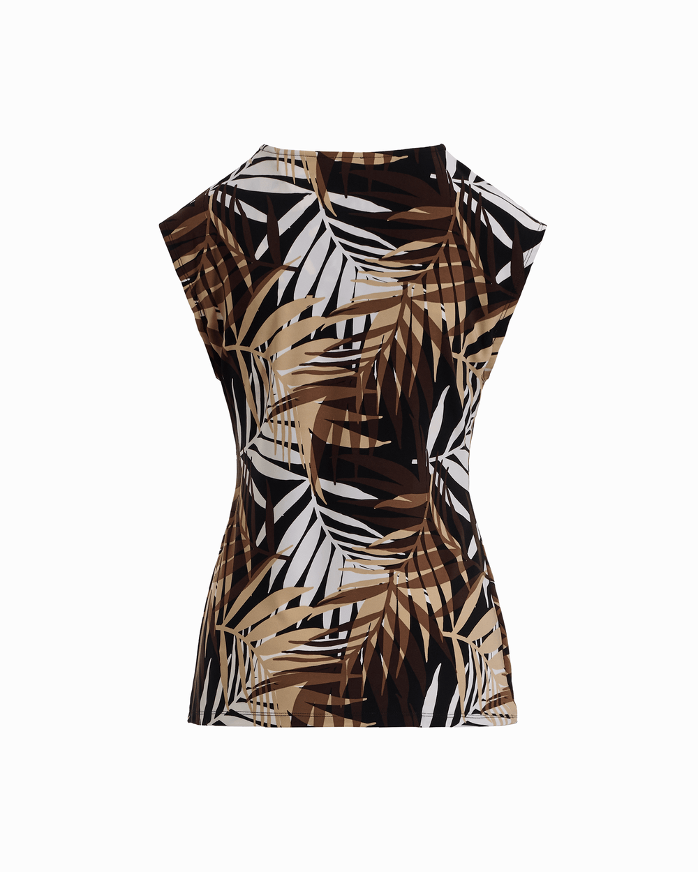 Extended Shoulder Side Tie Top - Anne Klein ANNE BLACK MULTI