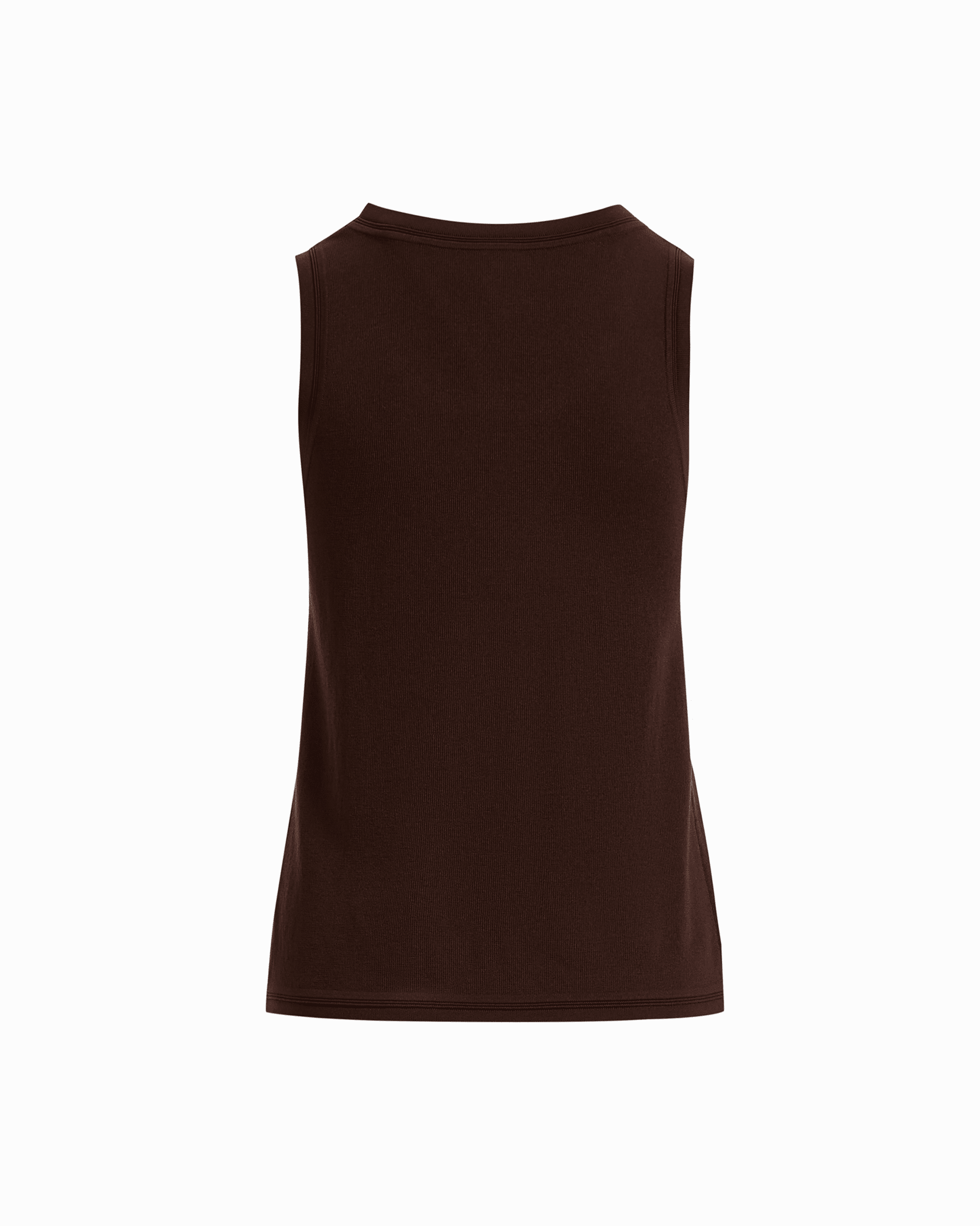 Scoop Neck Knit Tank Top - Anne Klein DARK CHOCOLATE