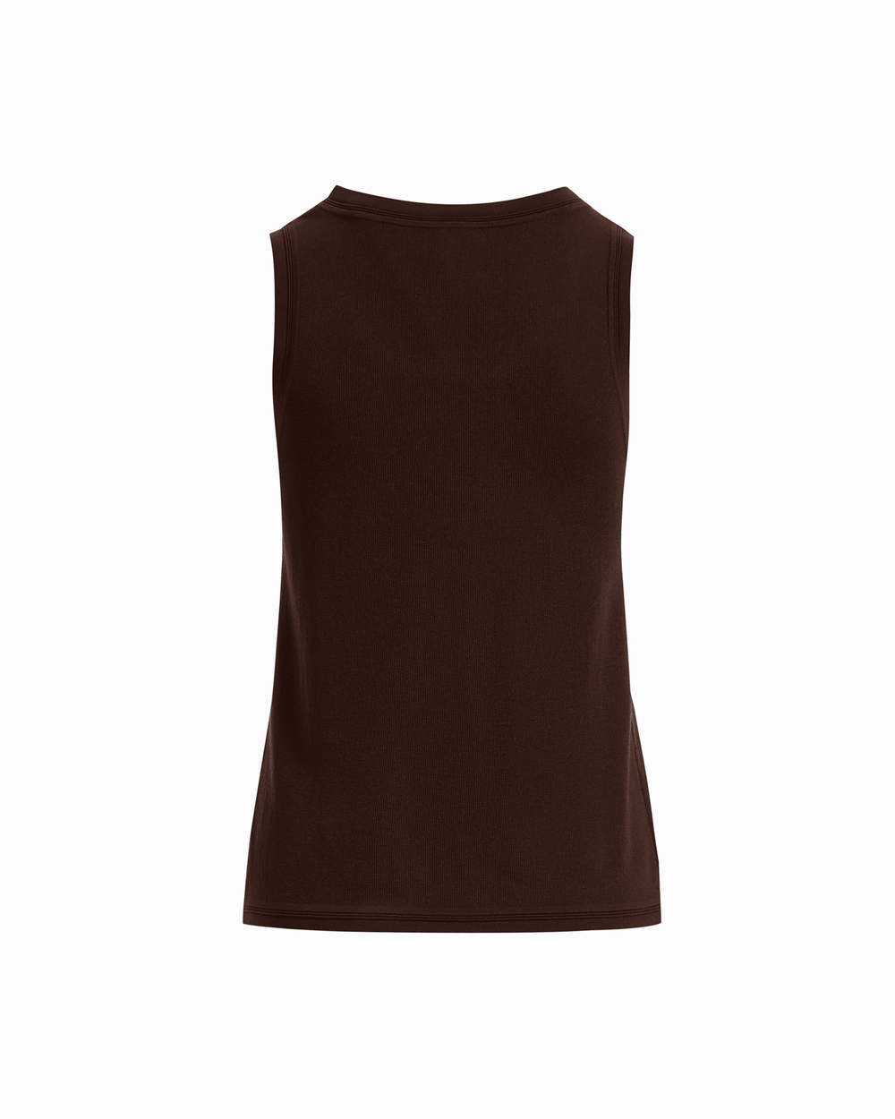 Scoop Neck Knit Tank Top - Anne Klein DARK CHOCOLATE