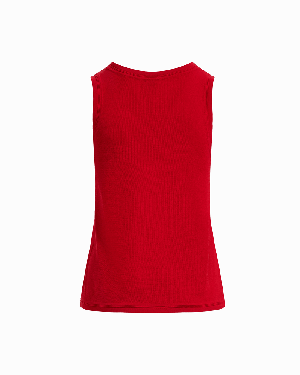 Scoop Neck Sleeveless Full Needle Knit Tank Top - Anne Klein BEGONIA RED