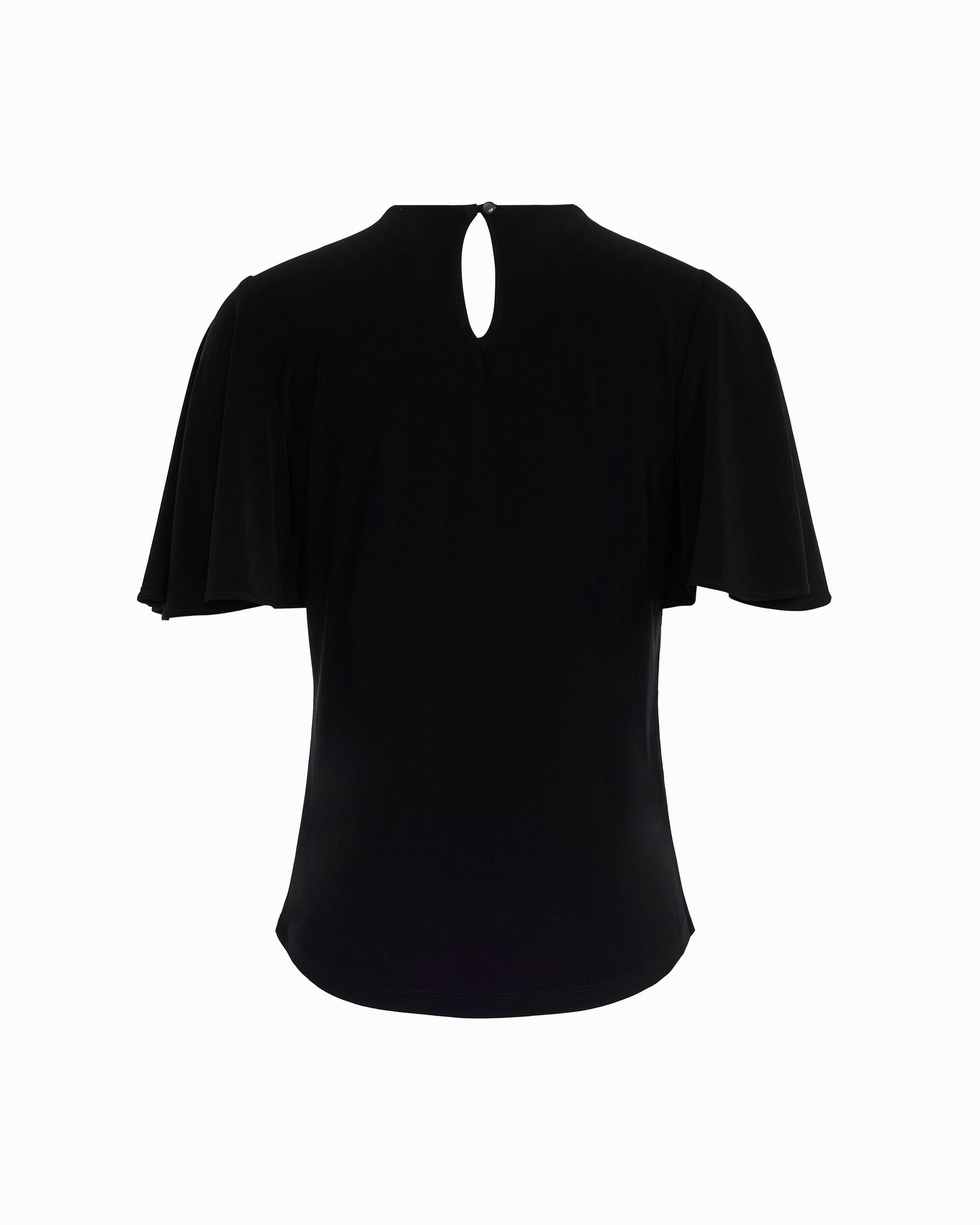 Pleated Bell Sleeve Top - Anne Klein ANNE BLACK