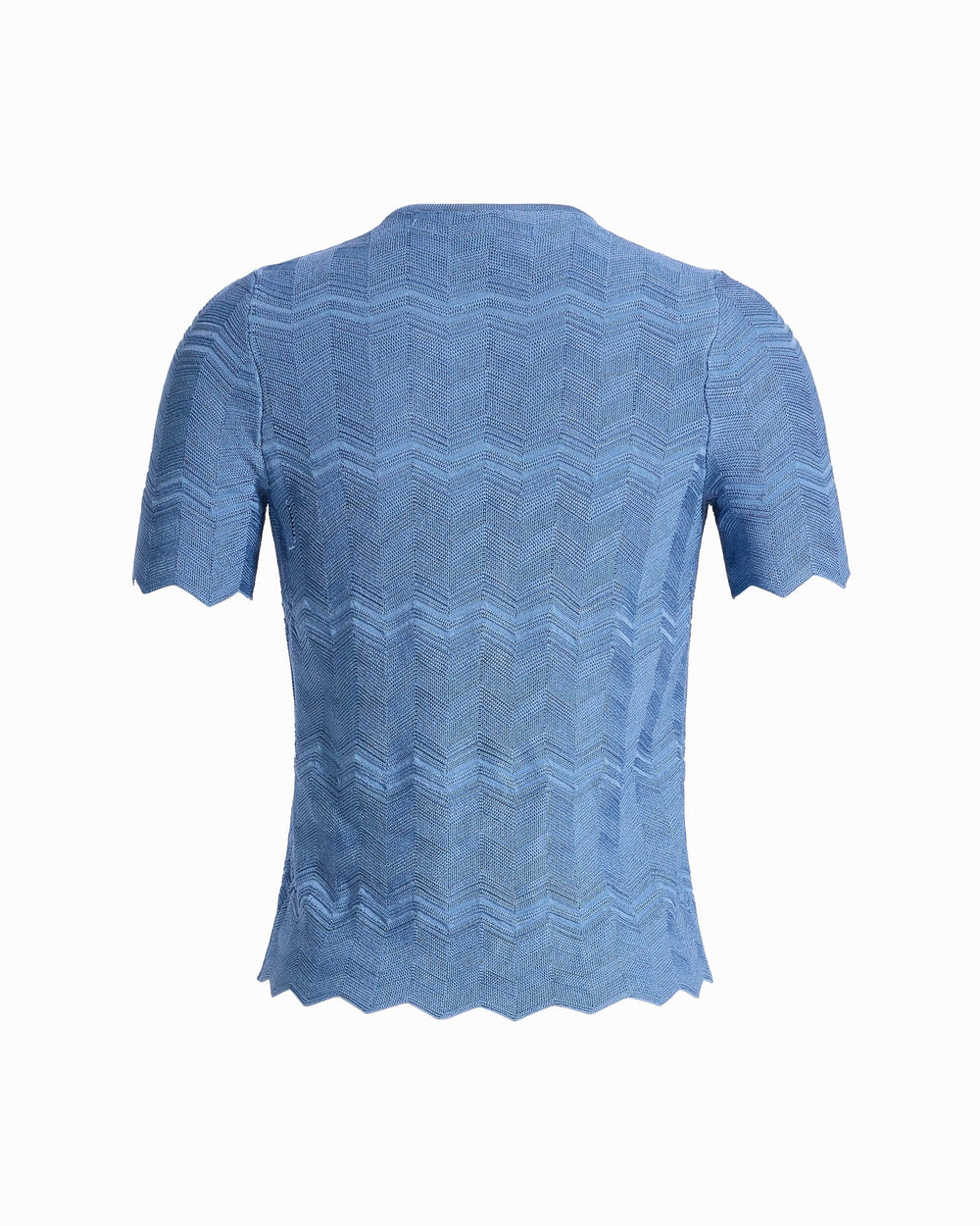 Button Front Zigzag Pointelle Cardigan - Anne Klein LAGOON