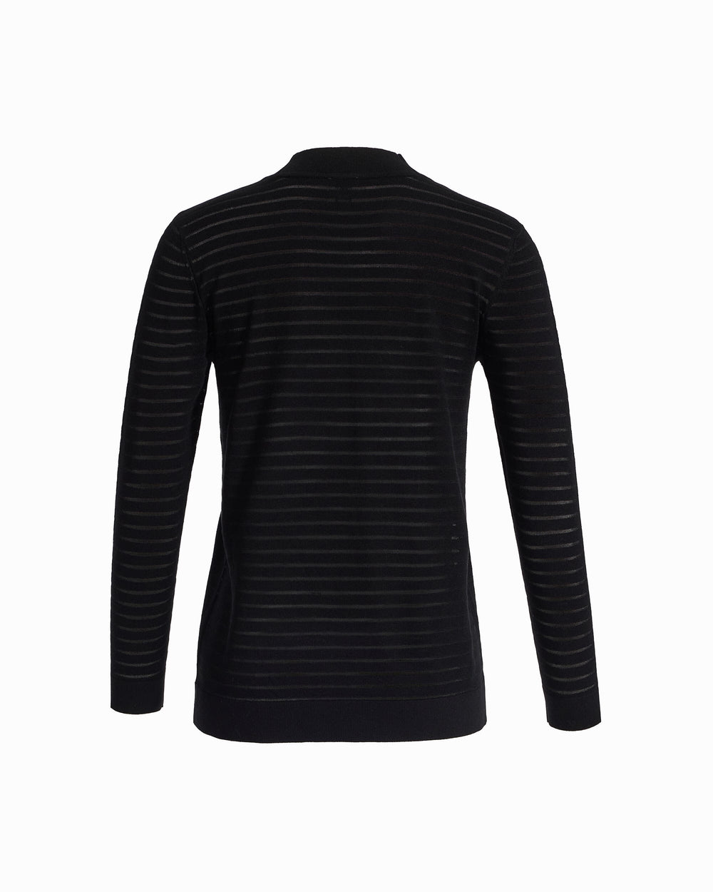 Sheer Stripe Open Front Cardigan - Anne Klein ANNE BLACK