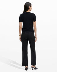 Button Front Zigzag Pointelle Cardigan - Anne Klein ANNE BLACK