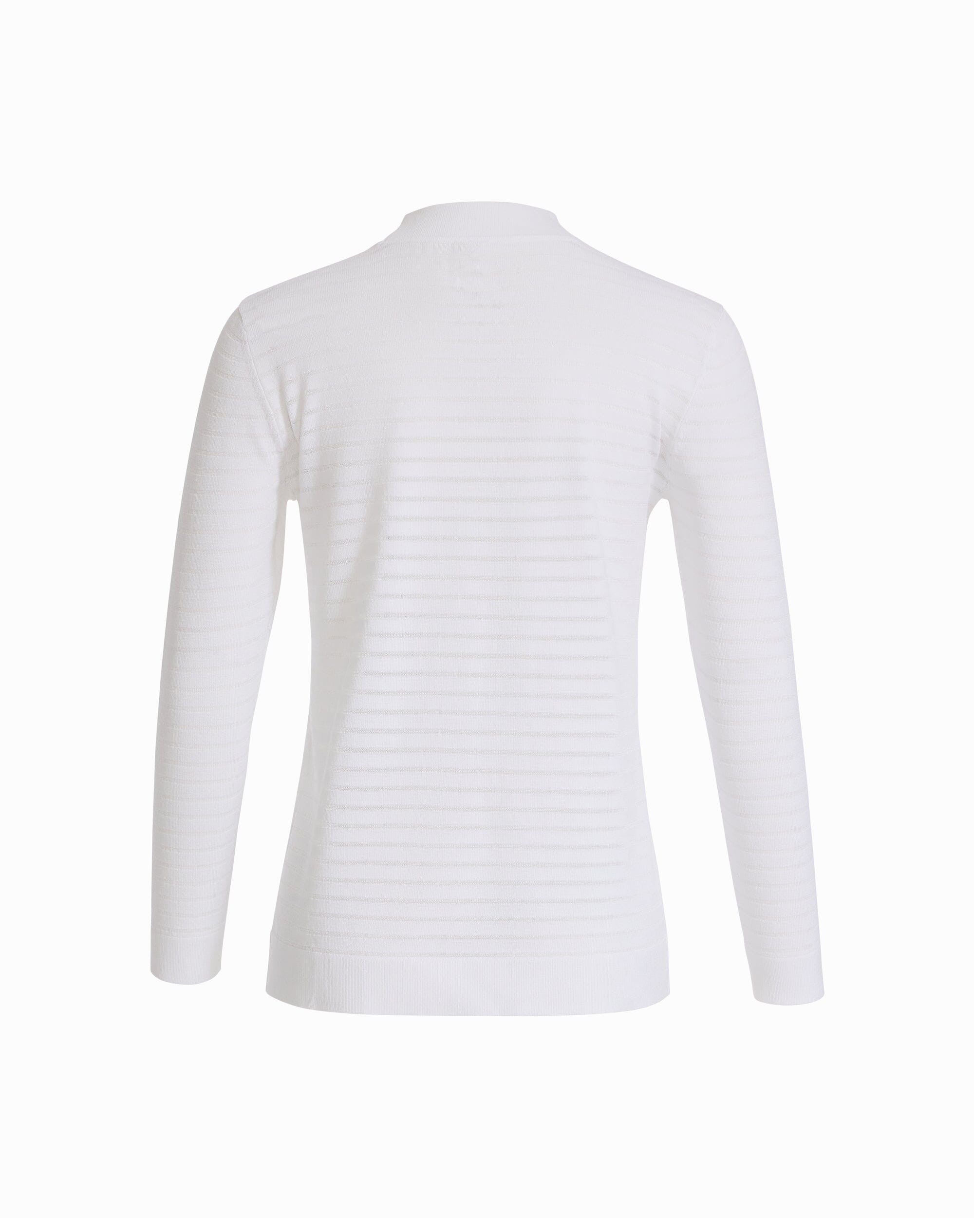 Sheer Stripe Open Front Cardigan - Anne Klein CRISP WHITE