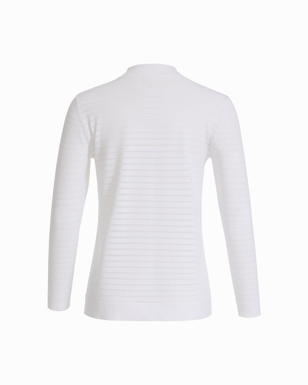 Sheer Stripe Open Front Cardigan - Anne Klein CRISP WHITE