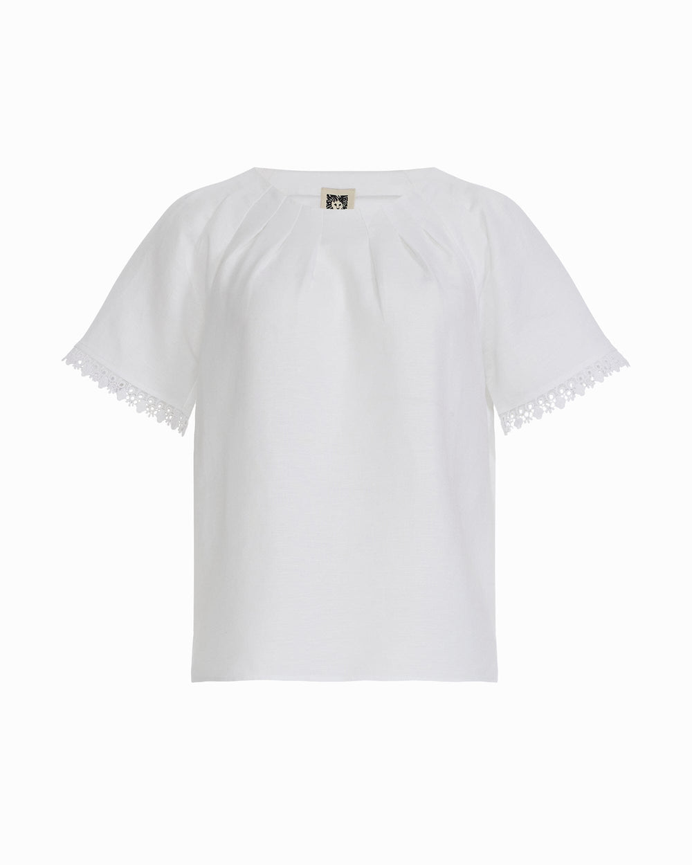 Pleated Neck Raglan Blouse - Anne Klein CRISP WHITE