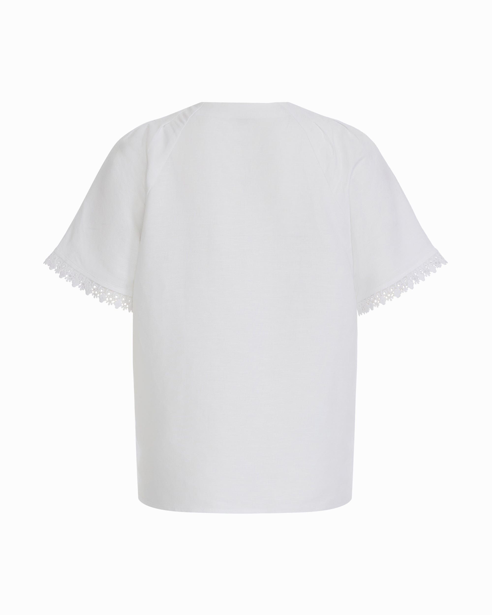 Pleated Neck Raglan Blouse - Anne Klein CRISP WHITE