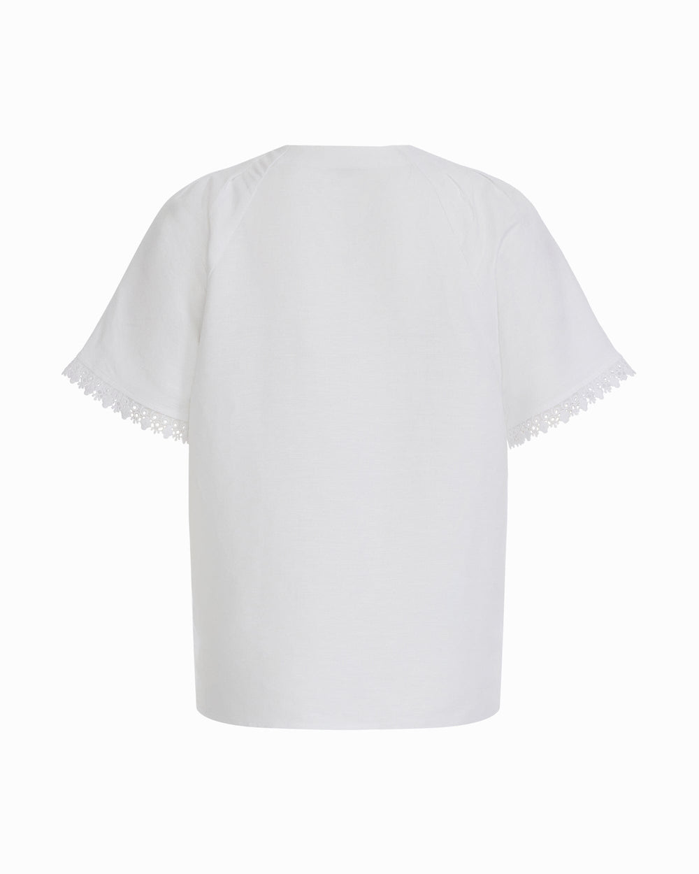 Pleated Neck Raglan Blouse - Anne Klein CRISP WHITE