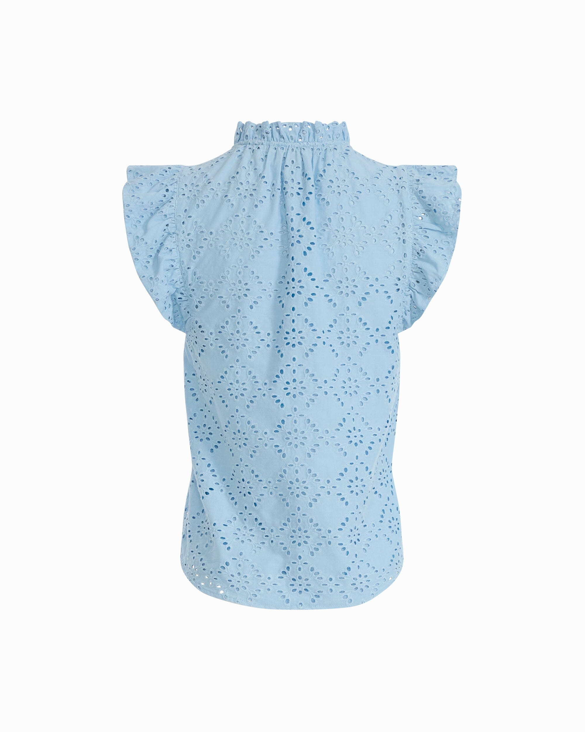 V-Neck Blouse with Flutter Sleeves - Anne Klein LAKESHORE