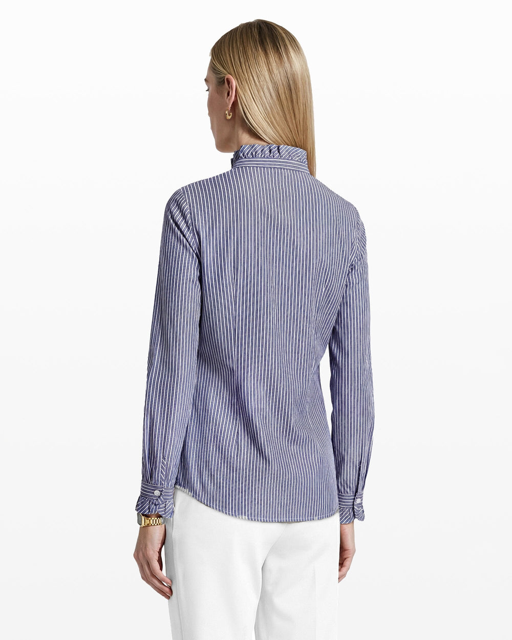 Ruffle Button-Front Shirt - Anne Klein DISTANT MNTN MULTI