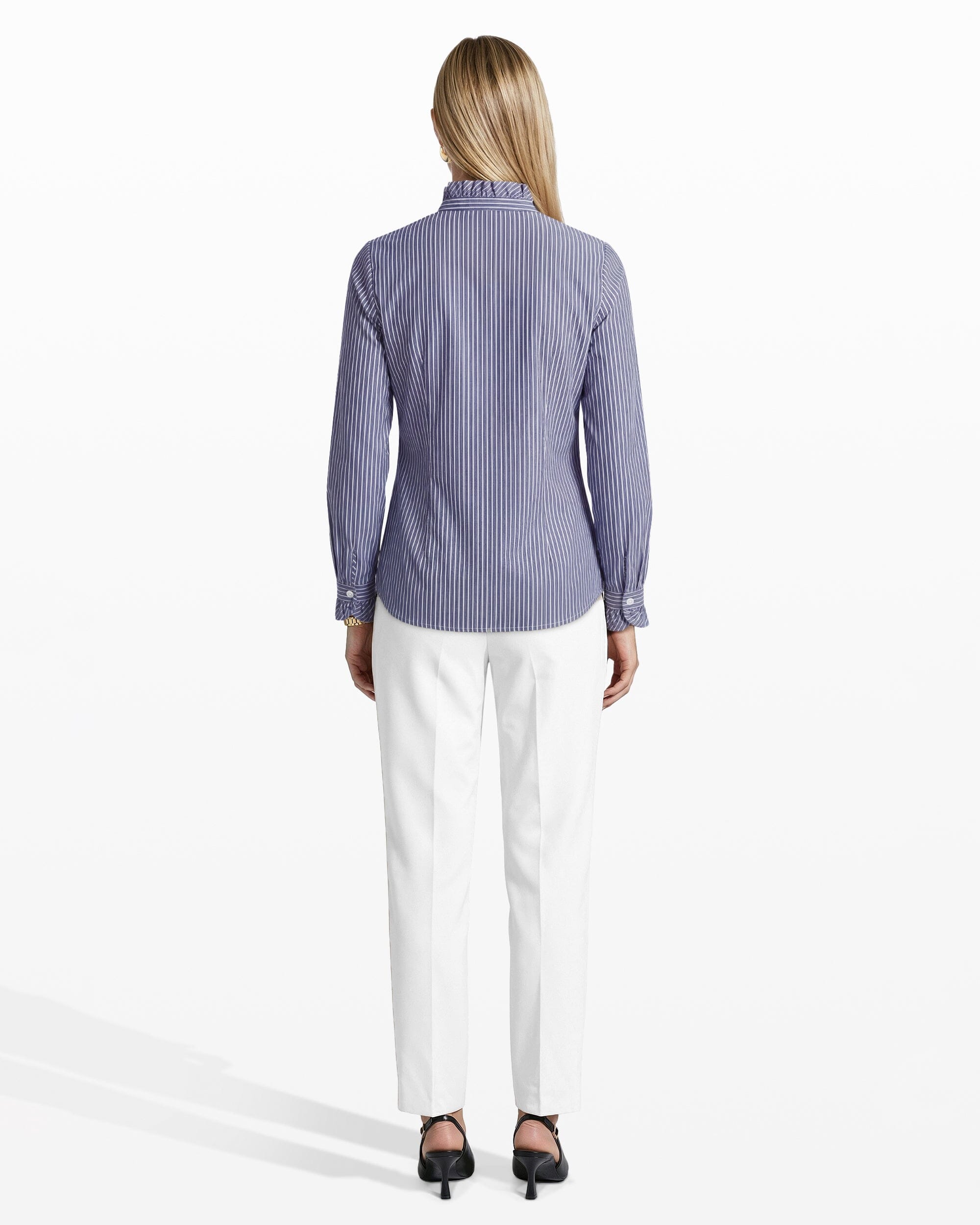 Ruffle Button-Front Shirt - Anne Klein DISTANT MNTN MULTI