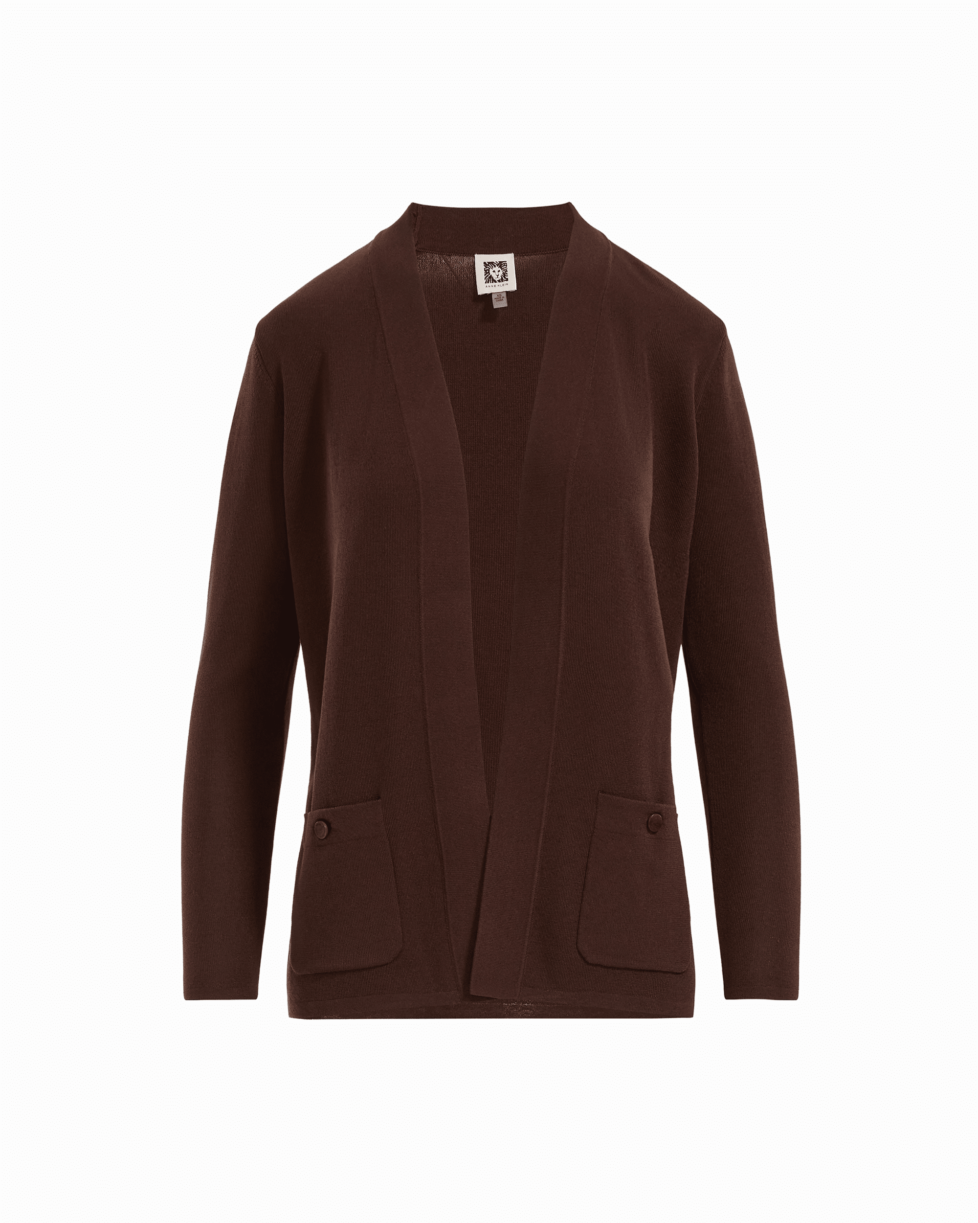 Kissing Front Malibu Cardigan - Anne Klein DARK CHOCOLATE