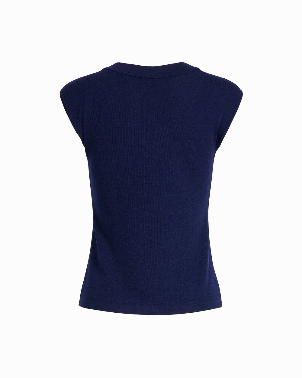 Round V-Neck Full Needle Tank Top - Anne Klein DISTANT MOUNTAIN