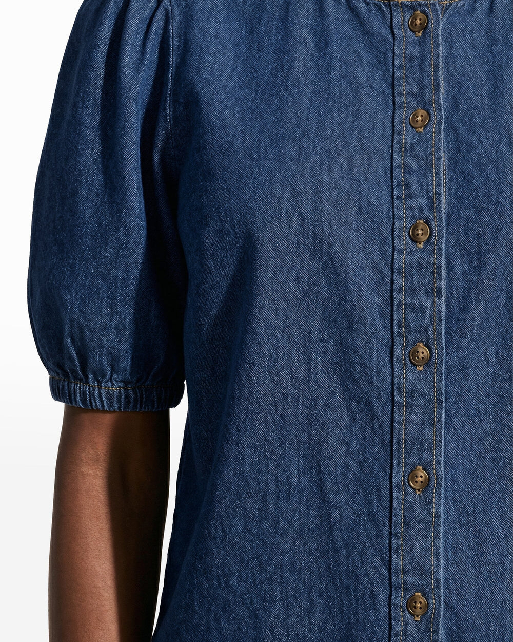 Gathered Short Sleeve Blouse - Anne Klein ARIES WASH