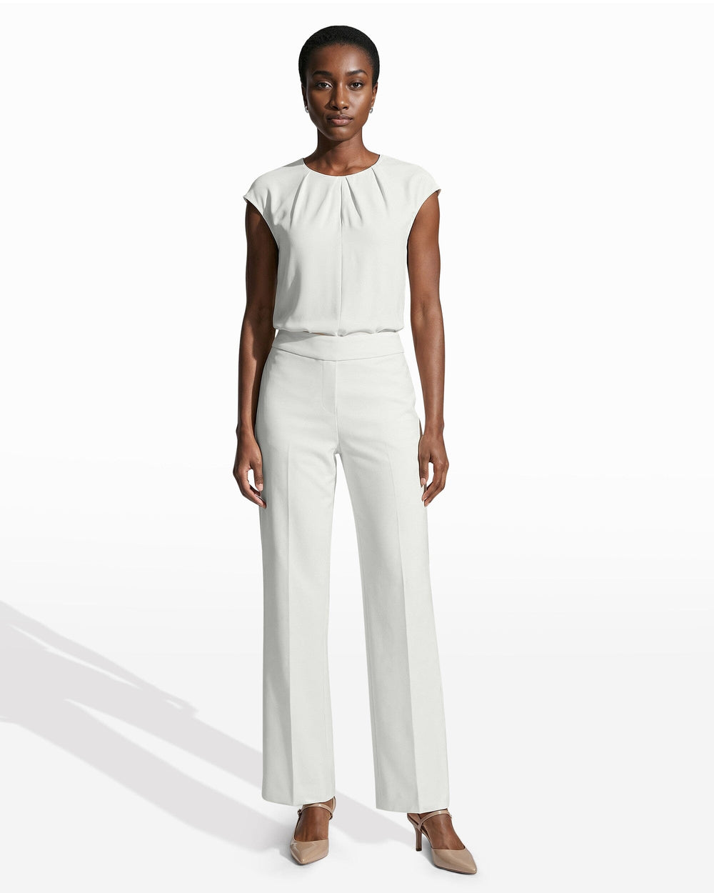 Po Trouser Slash Pocket Grace - Anne Klein White Dove