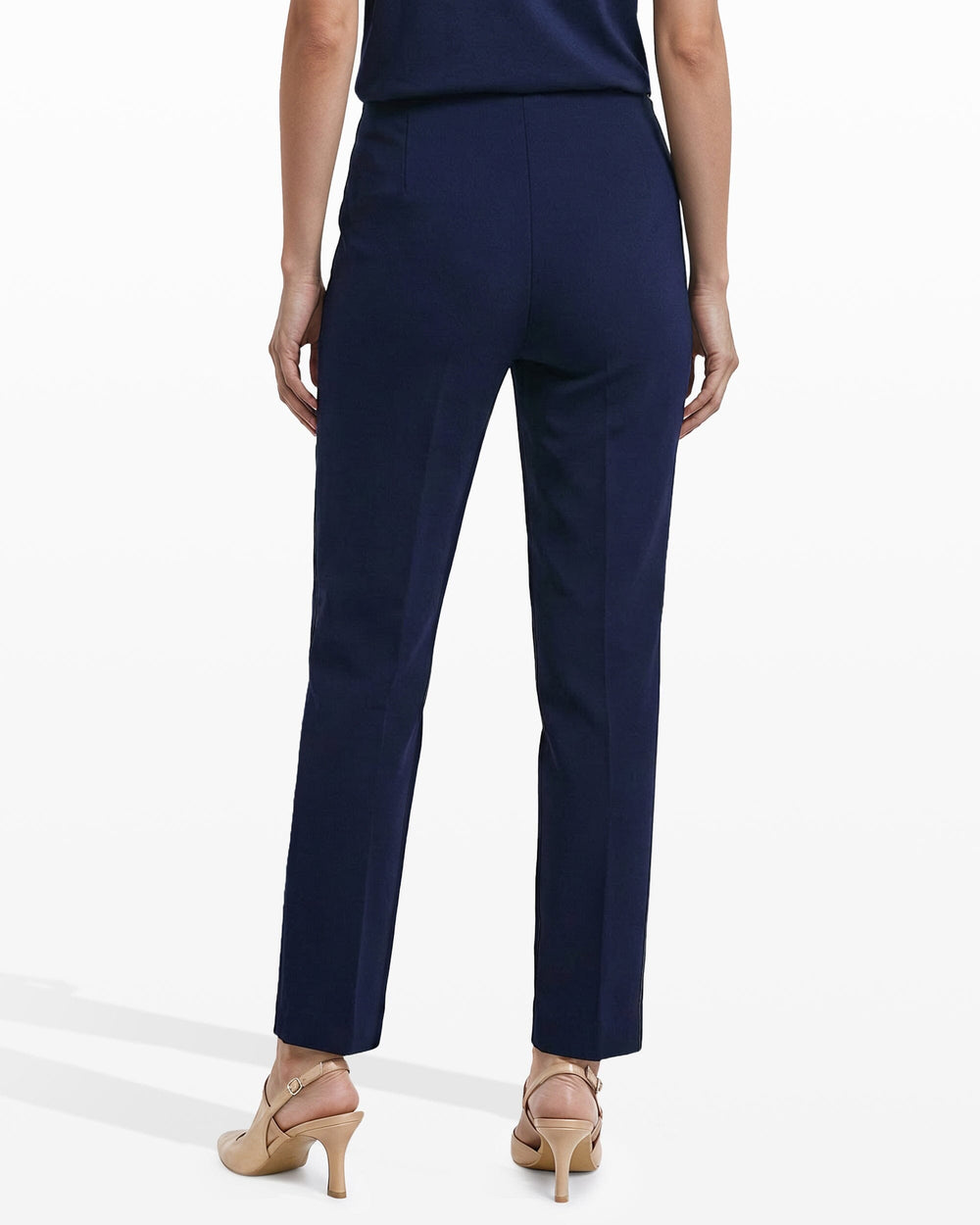 Straight Ankle Hollywood Waist Pants - Anne Klein DISTANT MOUNTAIN