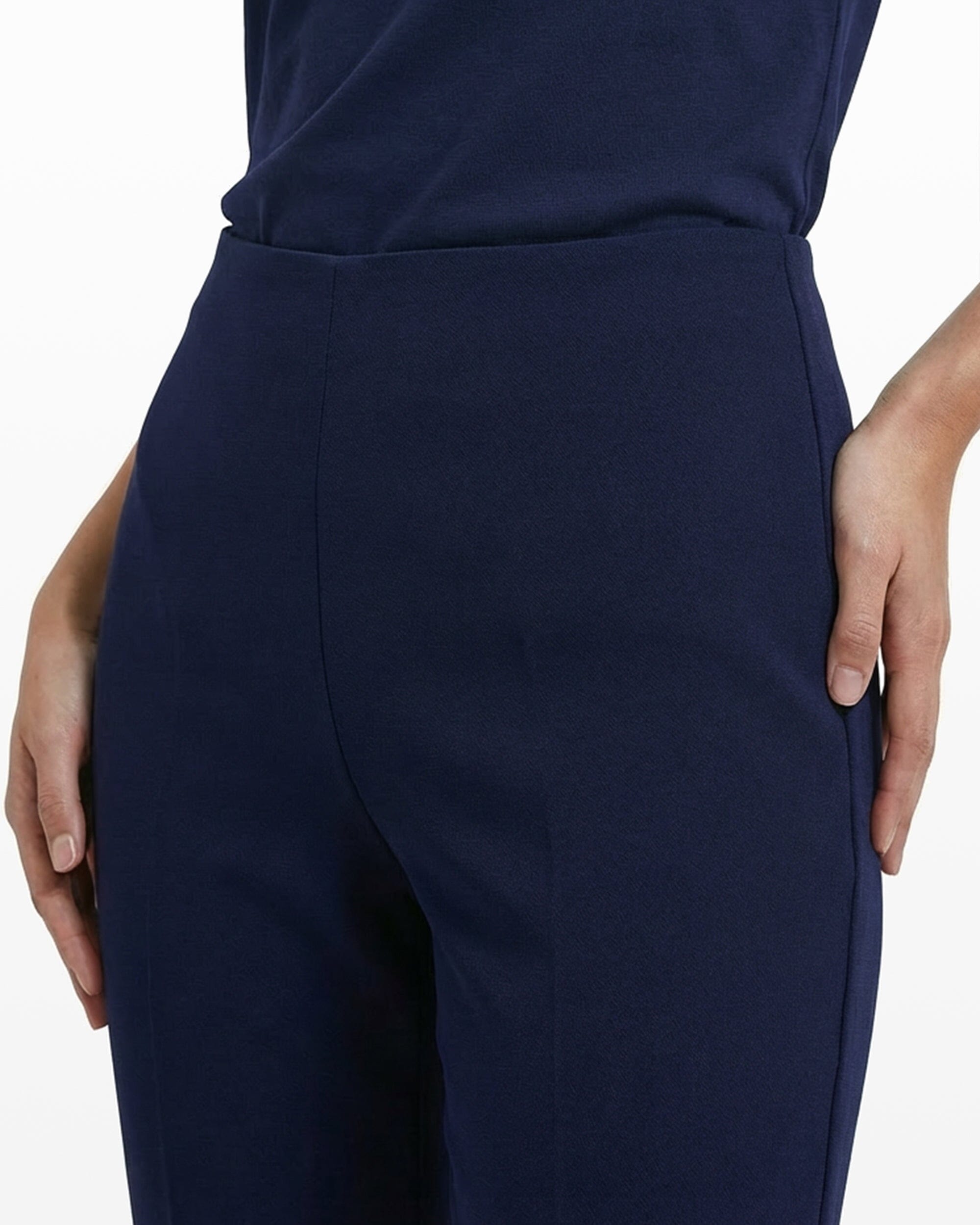 Straight Ankle Hollywood Waist Pants - Anne Klein DISTANT MOUNTAIN
