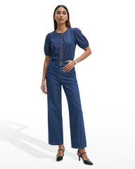 Wide Leg Pants with Curved Seams - Anne Klein ARIES WASH