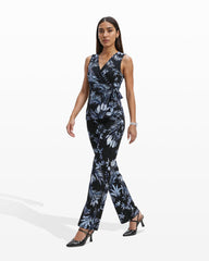 Wide-Leg Palazzo Pant High-Rise Waistband - Anne Klein ANNE BLACK MULTI