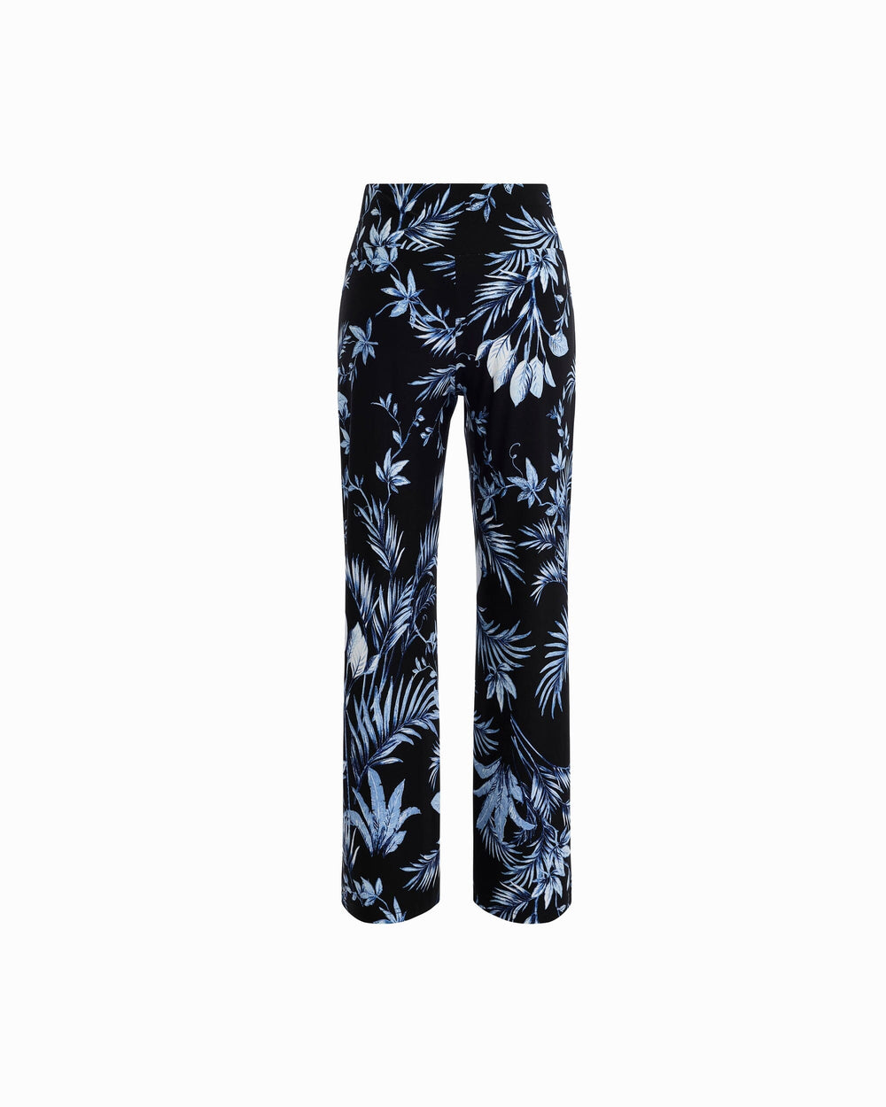 Wide-Leg Palazzo Pant High-Rise Waistband - Anne Klein ANNE BLACK MULTI