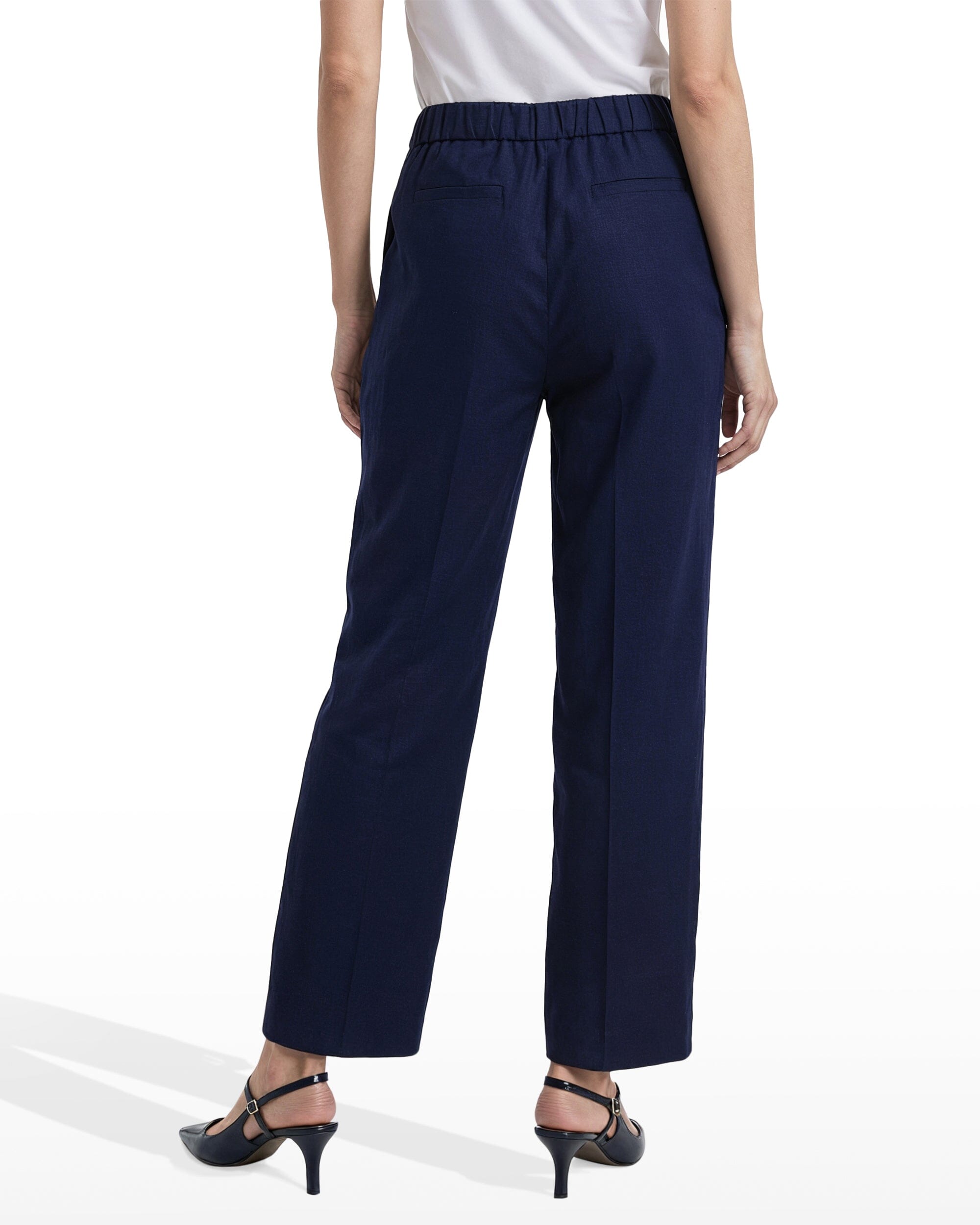 Straight Ankle Pull-On Pants - Anne Klein DISTANT MOUNTAIN