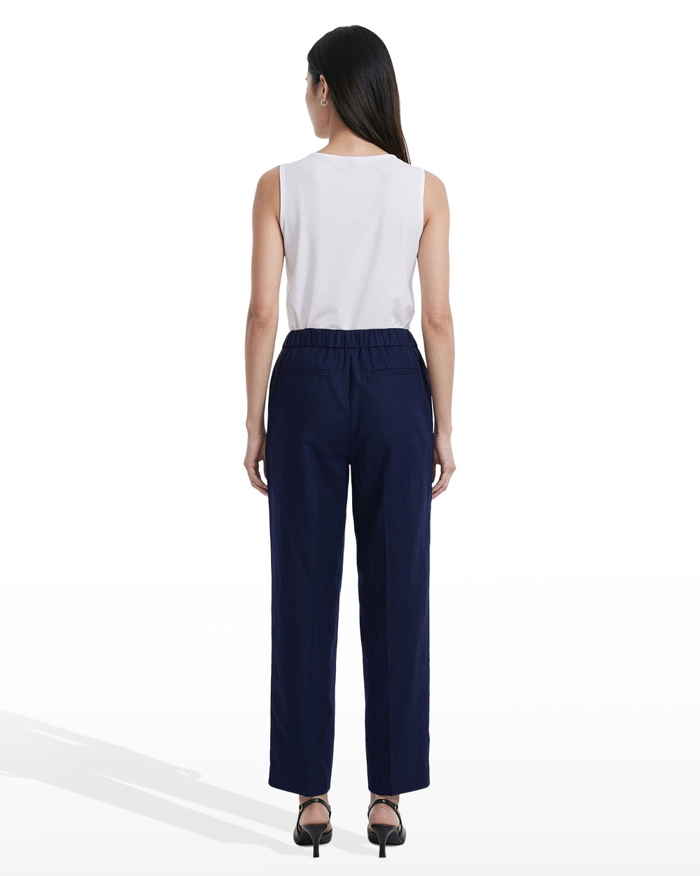 Straight Ankle Pull-On Pants - Anne Klein DISTANT MOUNTAIN
