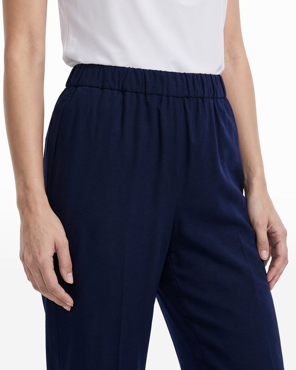 Straight Ankle Pull-On Pants - Anne Klein DISTANT MOUNTAIN