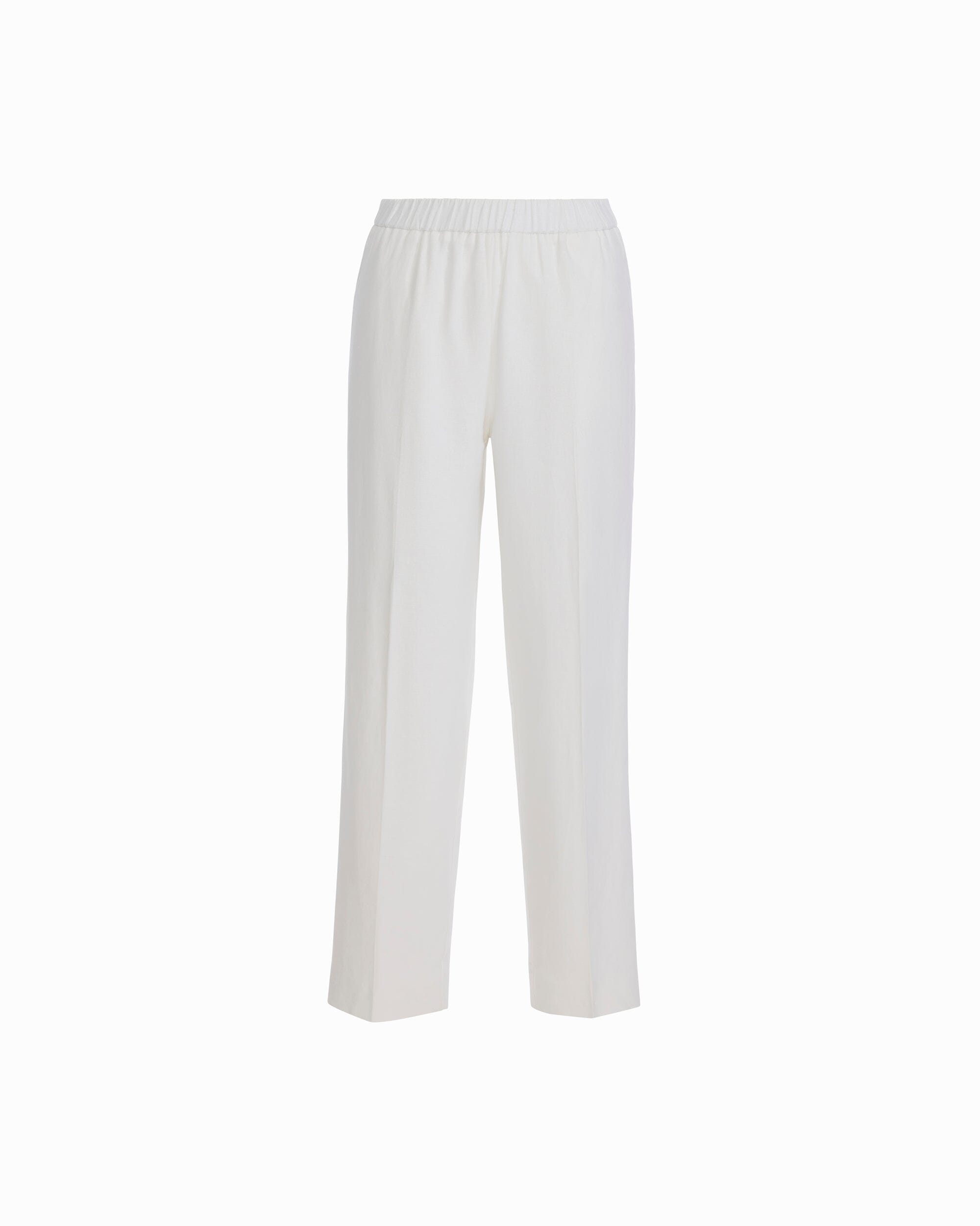 Straight Ankle Pull-On Lined Trousers - Anne Klein CRISP WHITE
