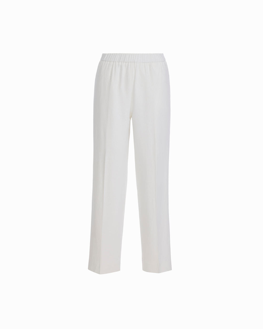 Straight Ankle Pull-On Lined Trousers - Anne Klein CRISP WHITE