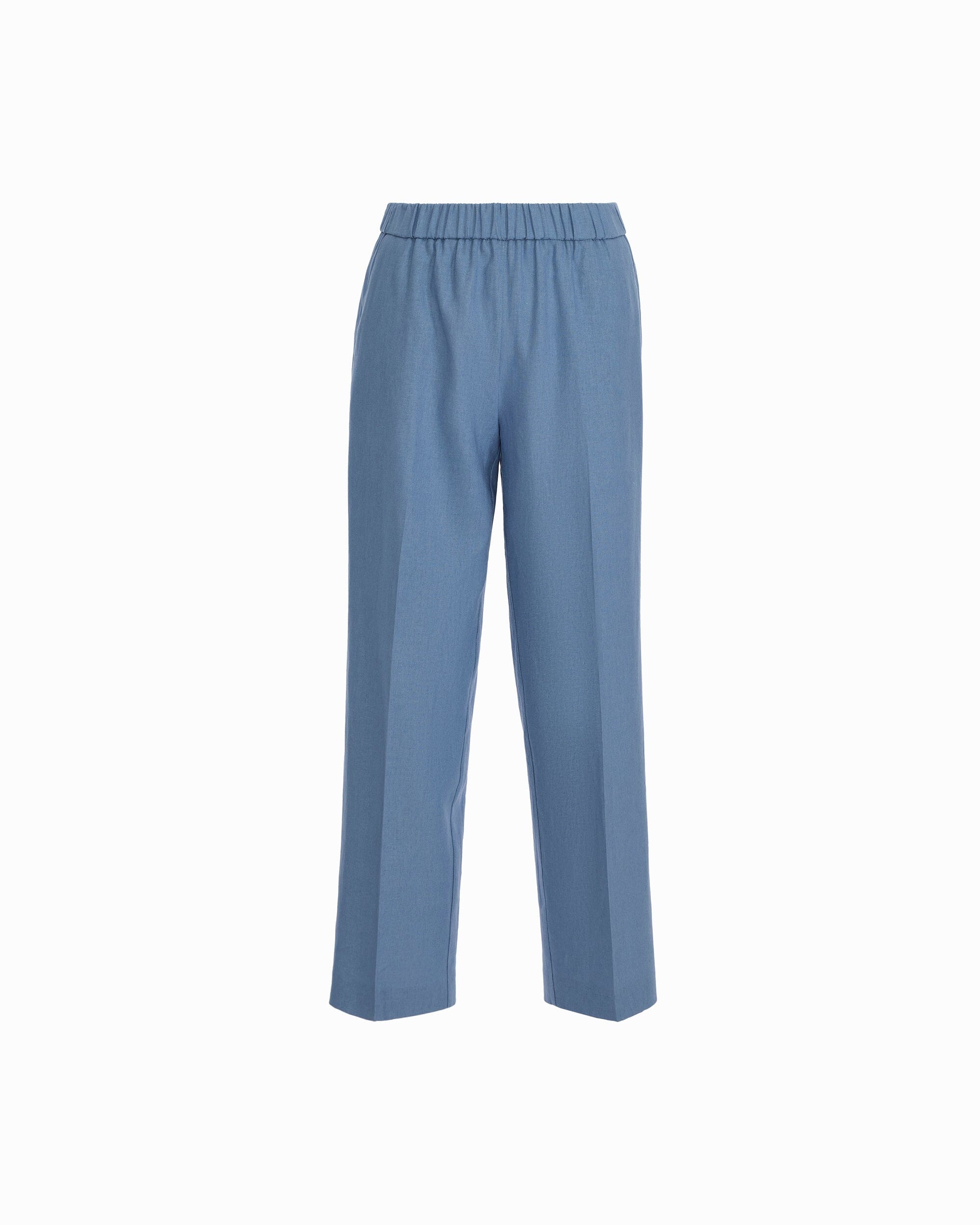 Straight Ankle Slash Pocket Pull-On Pants - Anne Klein LAGOON