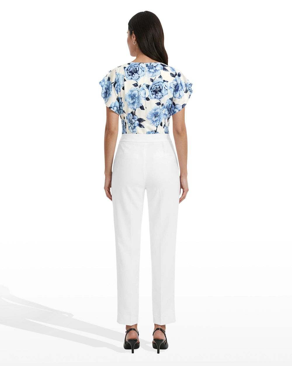 Straight Ankle Hollywood Waist Pants - Anne Klein CRISP WHITE