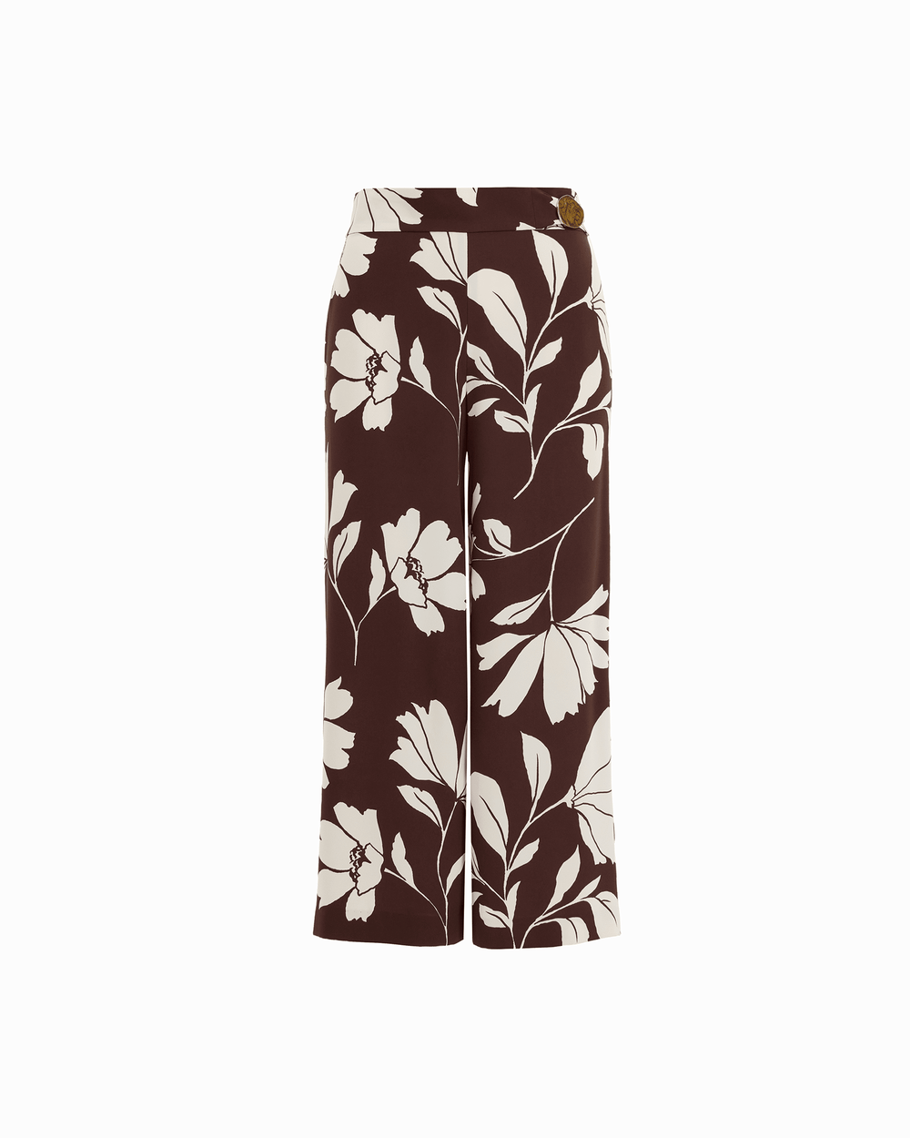 Hardware Detail Pull-On Crop Pants - Anne Klein DK CHOC/WHT DV