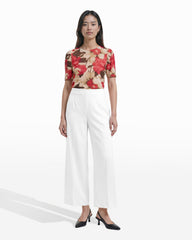 Straight Leg Ankle Pull-On Pant - Anne Klein WHITE DOVE