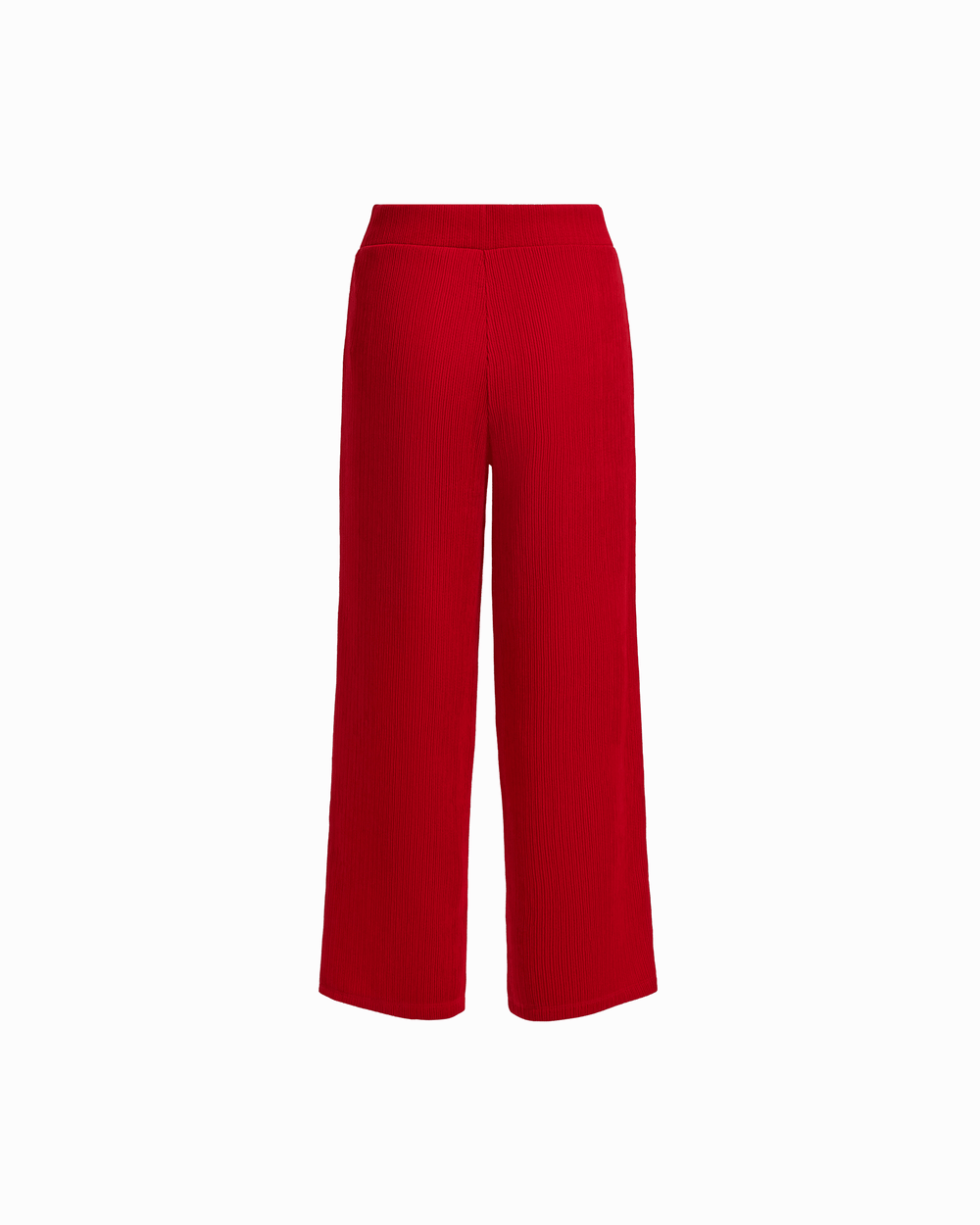 Plus Size Wide Leg Crop Pants with Wide Waistband - Anne Klein BEGONIA RED