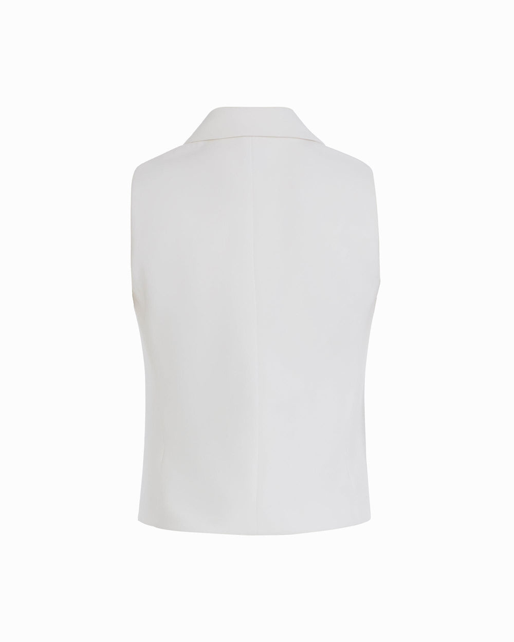Notch Collar Vest with Welt Pockets - Anne Klein CRISP WHITE