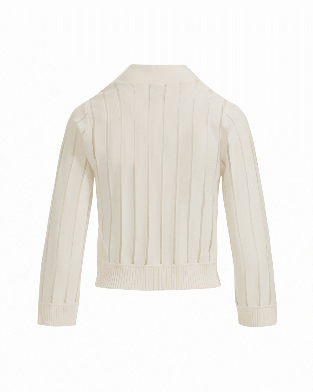 Sheer Stripe Shrug Open Front Cardigan - Anne Klein WHITE DOVE