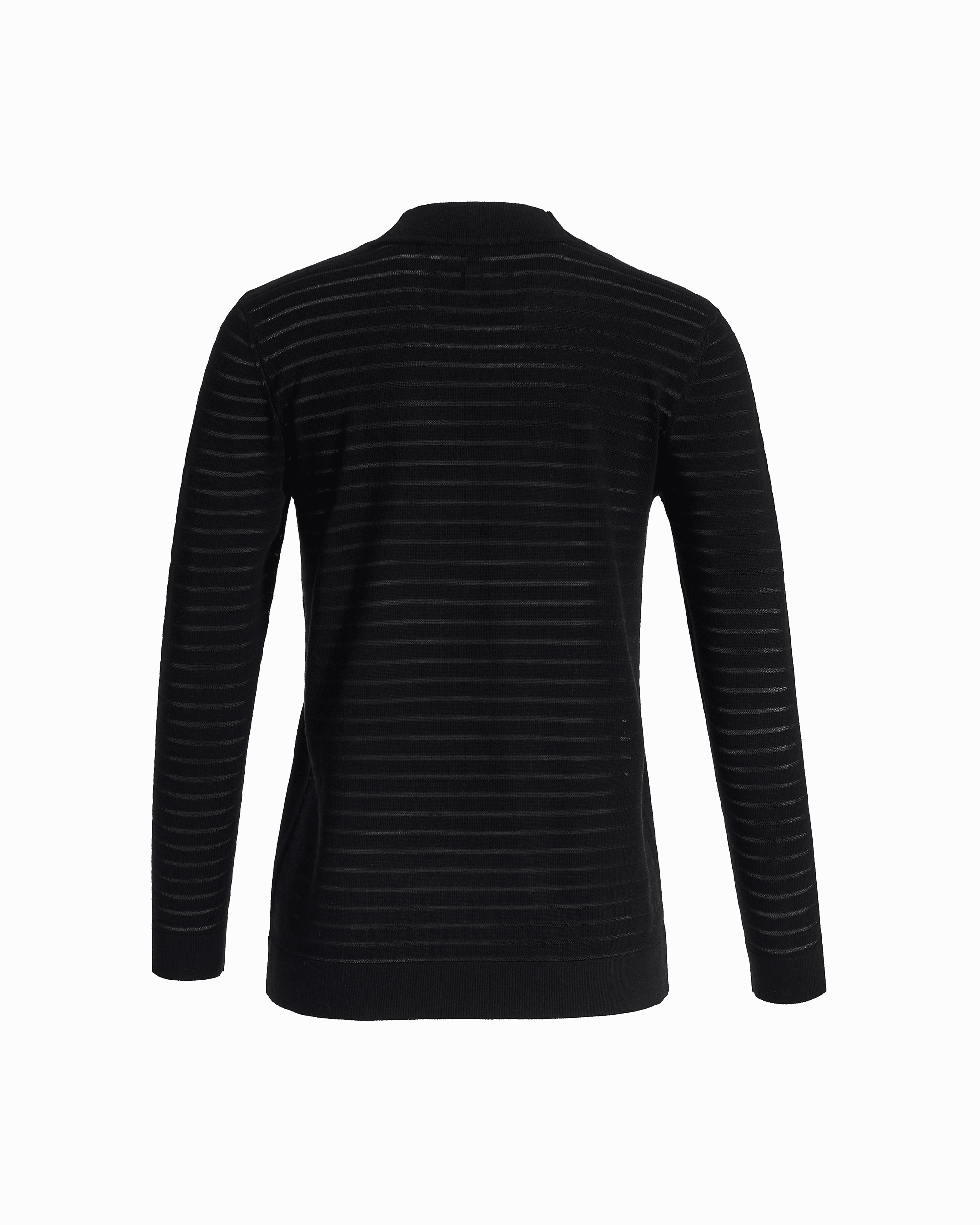 Petite Sheer Stripe Open Front Cardigan - Anne Klein ANNE BLACK