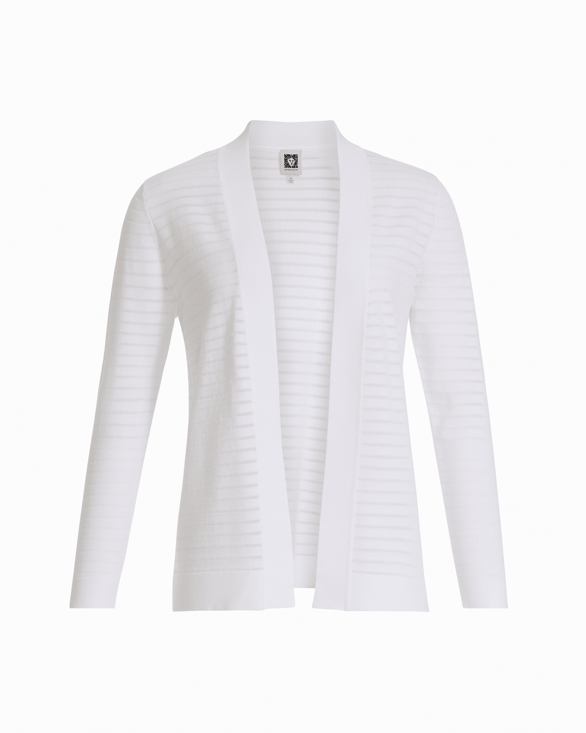 Sheer Stripe Petite Cardigan - Anne Klein CRISP WHITE
