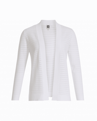 Sheer Stripe Petite Cardigan - Anne Klein CRISP WHITE