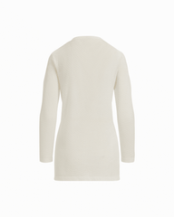 Plus Size Sheer Textured Stitch Long Open Front Cardigan in WHITE DOVE - Anne Klein WHITE DOVE