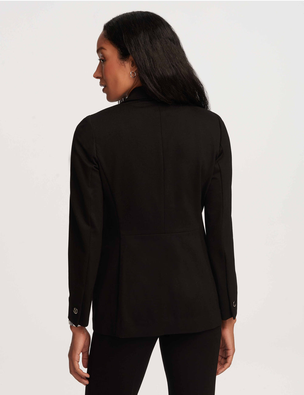 Plus Compression Double Breasted Blazer - Anne Klein Anne Black
