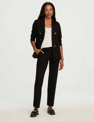 Plus Compression Double Breasted Blazer - Anne Klein Anne Black