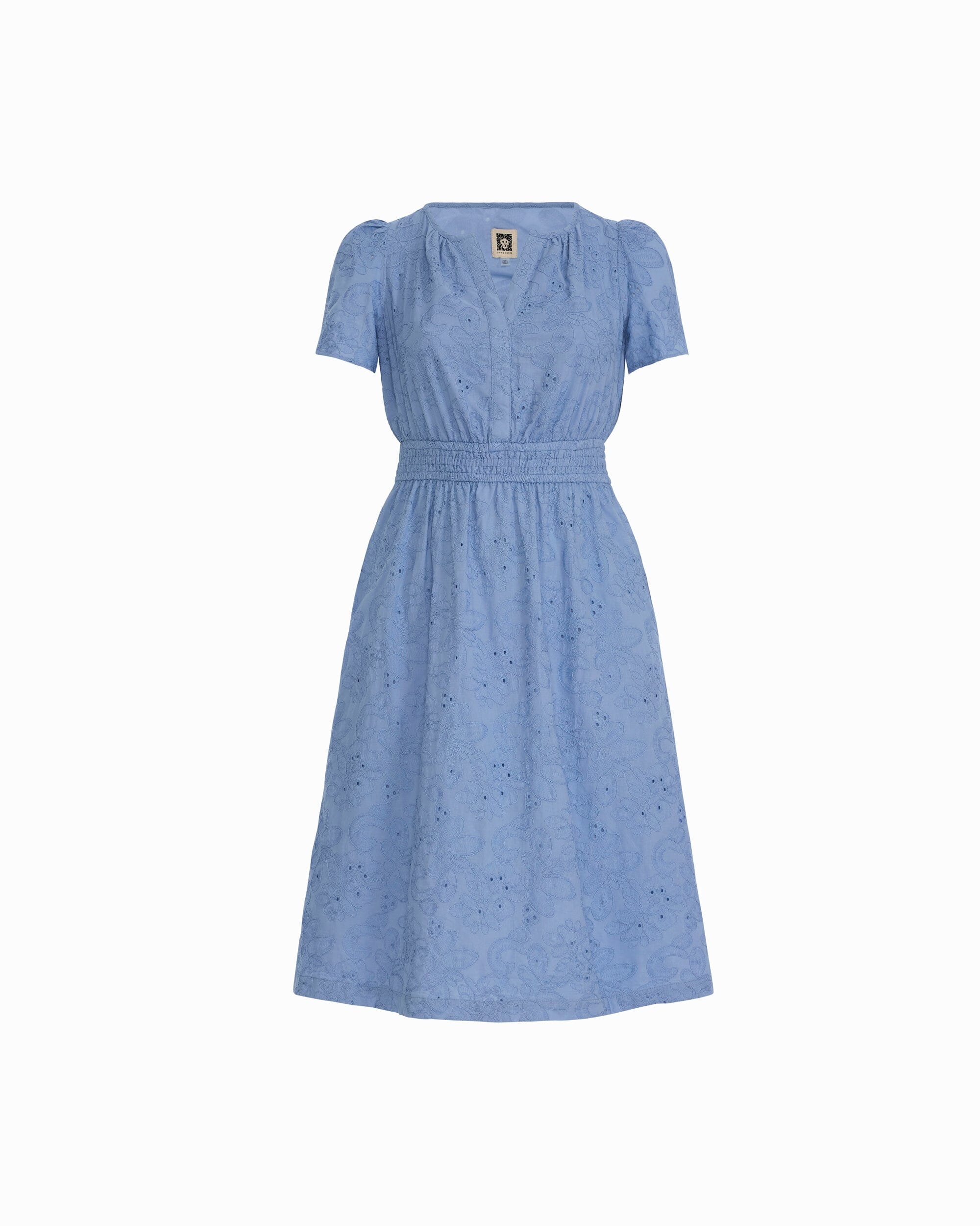 Short Sleeve Midi Dress - Anne Klein SURF BLUE